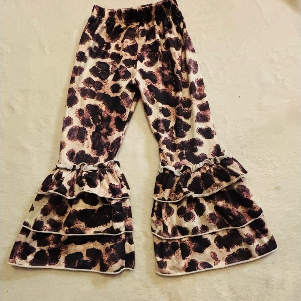 Leggings Leopard Print Little Girl’s Flared 18-24 month NWOT